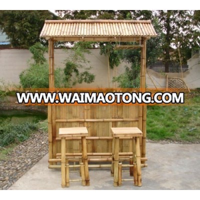 outdoor bamboo counter tiki bar table chair stool set