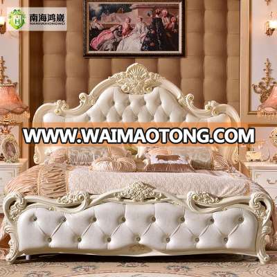 Antique European Baroque Bed Wedding Home Furniture Wooden French Bedroom furniture